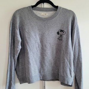 Madewell x Peanuts Joe Cool Pullover Grey Sweatshirt